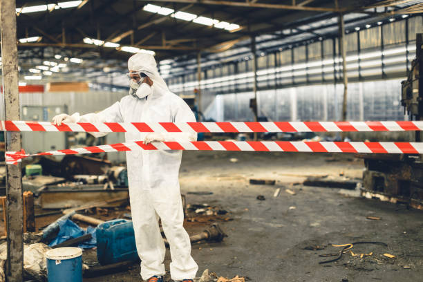 Professional Biohazard Cleanup technician working in Concrete, WA